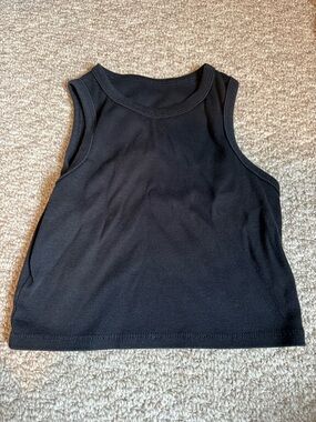 Amazon Essentials Black Ribbed Sleeveless Tank Top